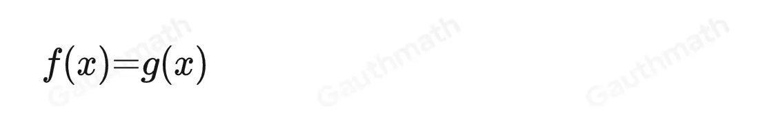 If fx=-3x+4 and gx=2 , solve for the value of x for which fx=gx is true. x=square