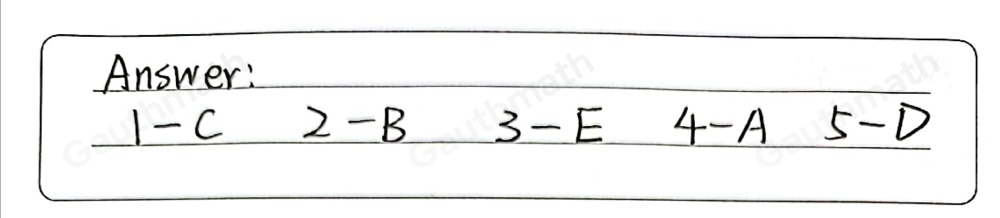 Directions: Match the postulate or theorem with each figure. Write the letter of your answer on a separate sheet of paper.. 1. AICP Theorem 4. The Three Parallel Line Theorem 2. CACP Postulate 5. The Two Perpendicular Theorem 3. SSIAS Theorem A B. C. D. E,