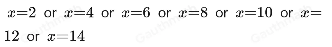 The set of whole numbers from 1 to 15 set A- all even numbers in this set